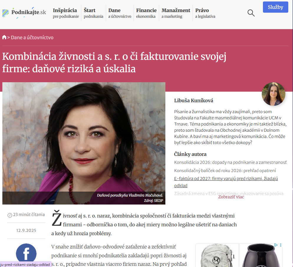 Jeden majiteľ, viacero spoločností: kde sú daňové riziká?